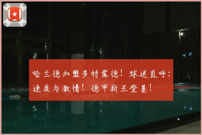 哈兰德加盟多特蒙德!球迷直呼:速度与激情!德甲新王登基!