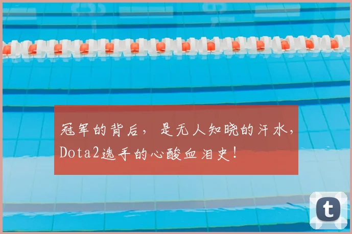 冠军的背后,是无人知晓的汗水,Dota2选手的心酸血泪史!